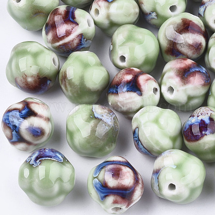 Handmade Porcelain Beads X-PORC-S498-43H-1