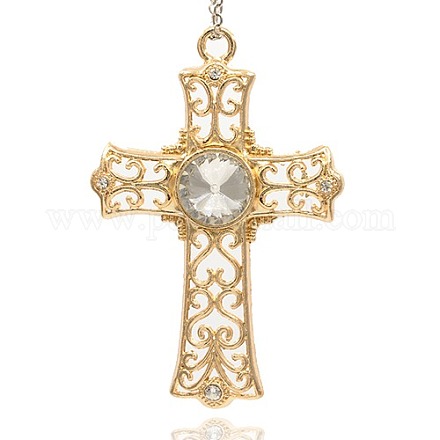 Alloy Medieval Cross Pendants ALRI-J028-01G-1