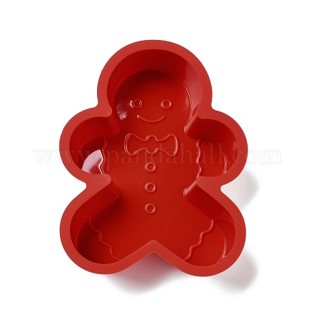 DIY рождественские пряничные человечки пищевые силиконовые Молды DIY-G052-A06-1