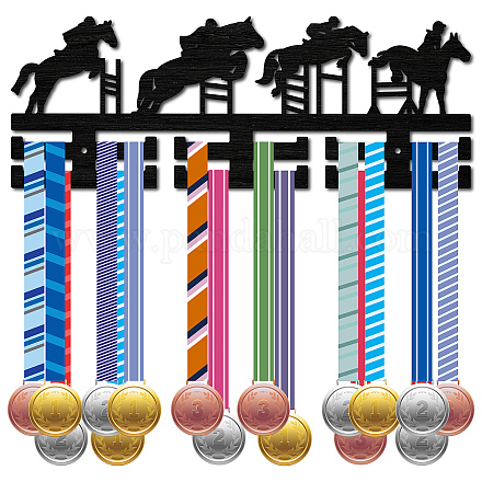 Porte-médaille en bois de mode ODIS-WH0041-032-1