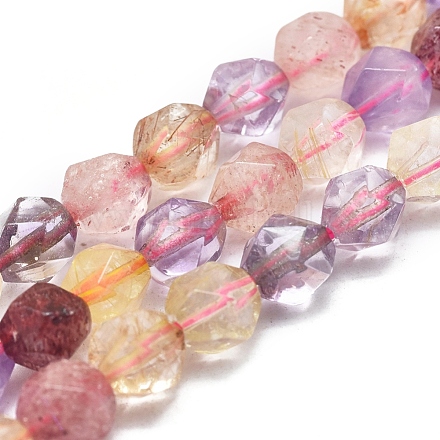 Brins de perles de quartz mélangés naturels G-K303-B08-6mm-1