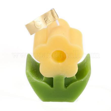 Bougies sans fumée d'aromathérapie en forme de fleur DIY-C001-02G-1