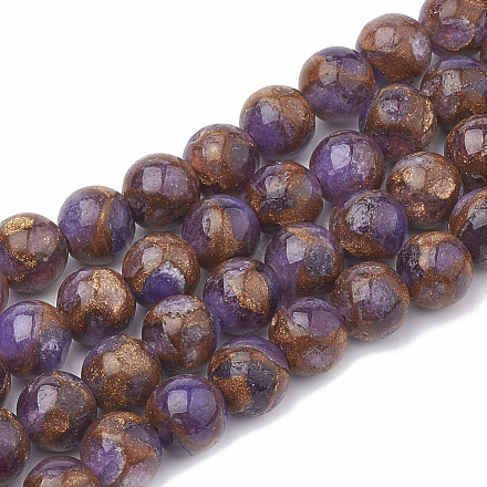 Natural Chalcedony Beads Strands G-S333-8mm-014A-1