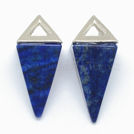 Pendentifs en lapis lazuli naturel KK-E757-D-14P-1