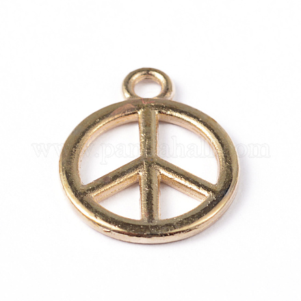 Peace Sign Tibetan Style Alloy Charms PALLOY-ZN64027-G-RS-1