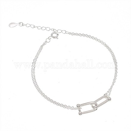 Bracelet à maillons à double torsion entrelacés pour adolescente femme BJEW-BB43432-A-1