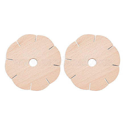 Disco de disco de trenzado de madera DIY-WH0034-55-1