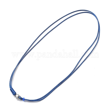 Fabricación de collar de cordón de poliéster encerado coreano NJEW-JN02992-02-1