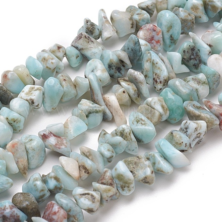 Brins de perles de larimar nature G-D0007-01-1
