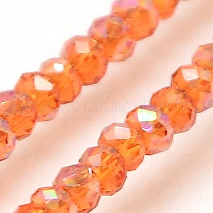 Electroplate Glass Beads Strands EGLA-J025-F12-1