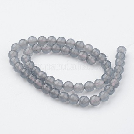 Chapelets de perle en jade blanc naturel X-G-G887-6mm-XL-30-1