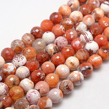 Natural Fire Crackle Agate Beads Strands G-L084-14mm-04-1