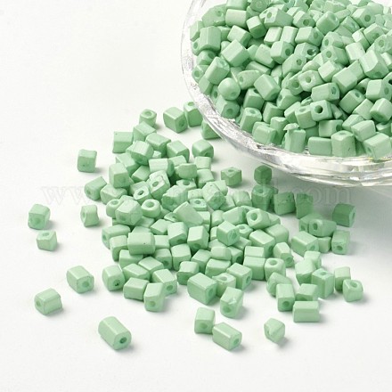 Cube Opaque Colours Glass Seed Beads SEED-R026-A11-1