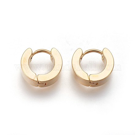 304 Stainless Steel Huggie Hoop Earrings EJEW-O087-09E-1