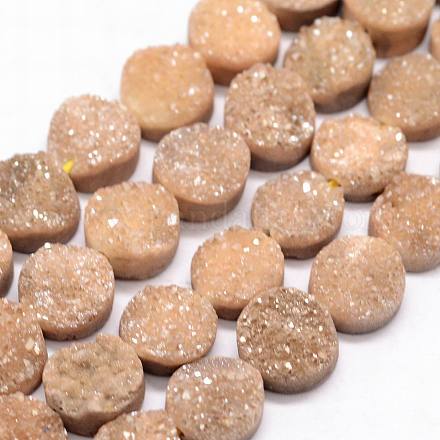 Brins de perles d'agate druzy naturels et teints G-N0169-004G-01-1