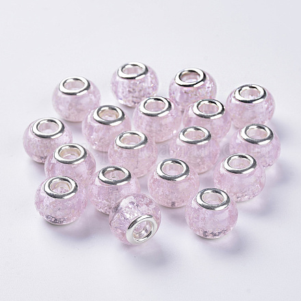 Abalorios europeos de cristal de murano luminosa hecha a mano LAMP-S193-009J-1