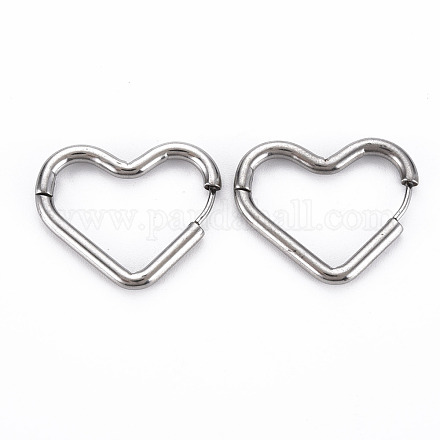 Серьги-кольца в форме сердца для женщин X-EJEW-N016-012-NR-1