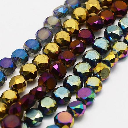 Chapelets de perles en verre électroplaqué EGLA-P029-03-8mm-M-1