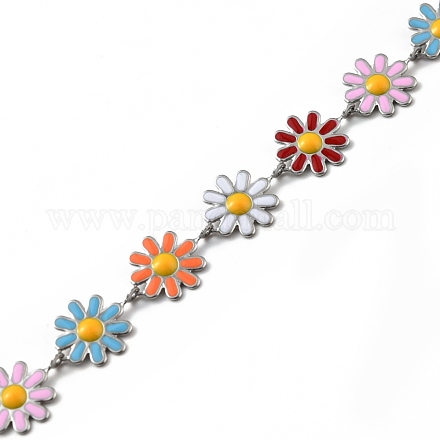 304 Stainless Steel Flower Link Chains CHS-C004-03P-1