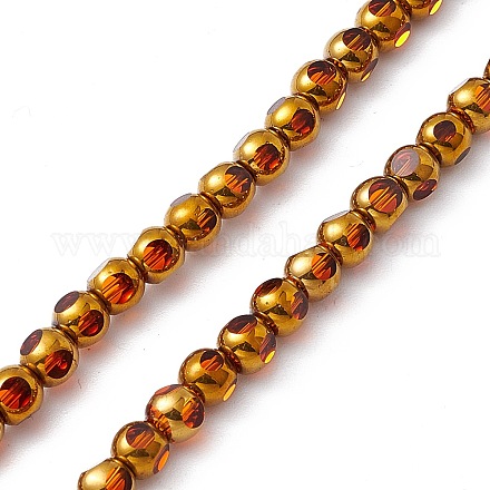 Electroplate Glass Beads Strands EGLA-L036-HR01-1