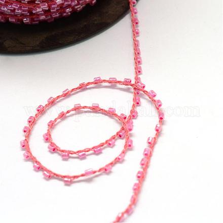 Cordons de perles de couleur clair clair à l'intérieur OCOR-R041-O03-1
