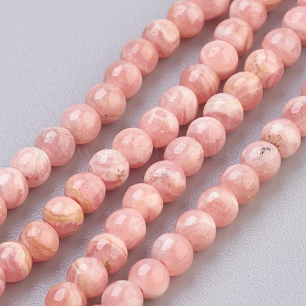 Chapelets de perles en rhodochrosite naturelle G-F568-116-3mm-1