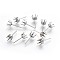 Tarnish Resistant 304 Stainless Steel Stud Earring Findings, Stainless Steel Color, 16x7x5mm, Inner Diameter: 6mm