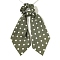 Cloth Hair Ties, Hair Accessories for Women Girls, Bowknot, Olive Drab, 360mm