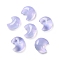 Baking Paint Transparent Glass Beads, Moon, Lilac, 16x14x9mm, Hole: 1.2mm, about 476pcs/1000g