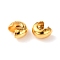304 Stainless Steel Crimp Beads Cover, Golden, 4x2mm, Hole: 1.4mm