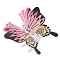 Plastic Claw Hair Clips, Hair Accessories for Women & Girls, Butterfly, Salmon, 76x72x42mm