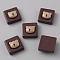Opaque Resin Imitation Chocolate Cabochons, Coconut Brown, Square, 15x15x7.5mm