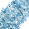 Natural Aquamarine Chip Beads Strands, 5~14x4~10mm, Hole: 1mm, about 39~40cm