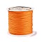 Nylon Chinese Knot Cord, Nylon Jewelry Cord for Jewelry Making, Orange, 0.8mm, 38~40m/Roll