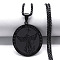 Stainless Steel Box Chain Necklace for Men, St.Michael Cathedral Medal Pendant Necklaces