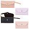 4Pcs 4 Colors Portable PU Leather Makeup Brush Bag, Makeup Brush Holder, with Iron Snap, for Women Girls, Mixed Color, 23.2x12.2x0.6cm, 1pc/color