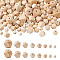 Grass Tree Wood Beads, Polygon, Undyed, Star Cut Round Beads, BurlyWood, 11.5x14.5x15.5mm, Hole: 2.5mm, 145pcs/bag