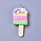 Handmade Polymer Clay Pendants, with Iron Screw Eye Pin Peg Bails, Imitation Food, Ice-Lolly, Colorful, 36~42x17~19x8~9mm, Hole: 1.8mm