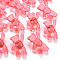 Transparent Acrylic Beads, Bear, Salmon, 37x28x13mm, Hole: 2.5mm, about 133pcs/500g