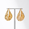 201 Stainless Steel Hoop Earring for Women, Split Earrings, Real 18K Gold Plated, No Size