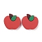 Silicone Beads, Apple Pattern, 25x27x9.3mm, Hole: 3mm