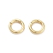 Rack Plating Brass Spring Ring Clasps, Cadmium Free & Lead Free, Long-Lasting Plated, Real 18K Gold Plated, 12x2mm