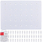 Rectangle Felt Bulletin Boards, Hanging Message Blackboard, with Pushpins, White, 340x240x9~10mm, Hole: 7mm