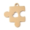 Manual Polishing 201 Stainless Steel Pendants, Laser Cut, Puzzle Charm, Golden, 16x14x1mm, Hole: 1.6mm
