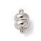 Brass Magnetic Clasps, Platinum, 16.5x10x10mm, Hole: 1.8mm
