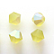 Preciosa® Crystal Beads, Czech Crystal, Bicone(451 69 302 Rondelle), 80250 20019 Acid Yellow AB Matt, 4mm, Hole: 0.8mm