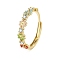 Adjustable Brass Micro Pave Cubic Zirconia Finger Rings for Women, Flower, Golden, US Size 8(18.1mm)