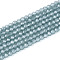 Imitation Jade Glass Beads Strands, Round, Faceted, Light Steel Blue, 2x2mm, Hole: 0.6~0.8mm, about 173~182pcs/strand, 13.58~14.37''(34.5~36.5cm)