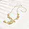 Summer Beach 304 Stainless Steel Starfish Shell Shape Pendant Y Necklaces for Women, Golden, 16.73 inch(42.5cm)