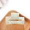 PVC Claw Hair Clips, Rectangle, Dark Sea Green, 82x43x42mm